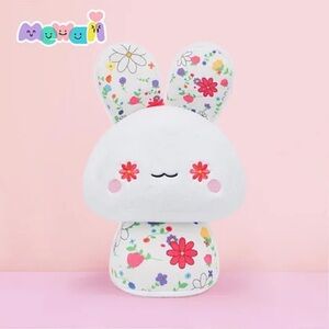 NWT- MeWaii® Mushroom Family Floral Rabbit Kawaii Plush Pillow Squish Toy